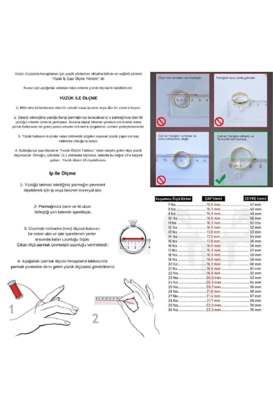 5 Taş Altın Yüzük - 4