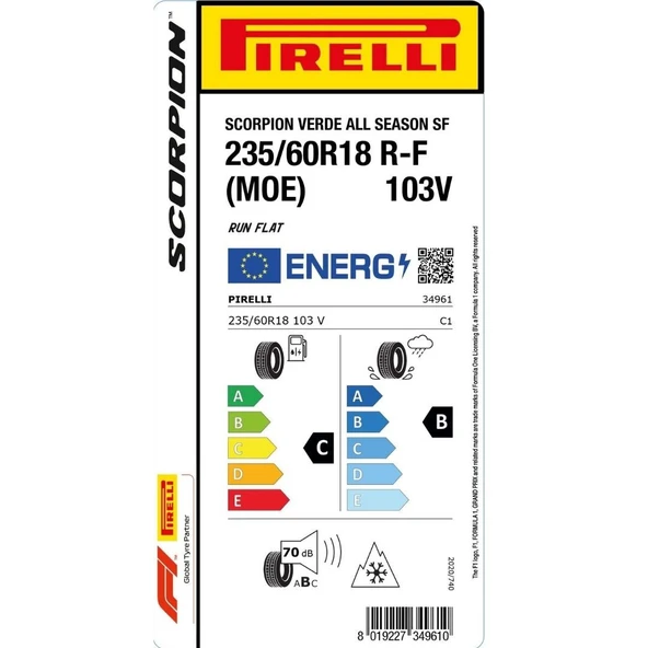 Pirelli 235/60 R 18 XL 107 W Scorpion All Seasons SF2 Dört Mevsim Lastik - 2022 - 2