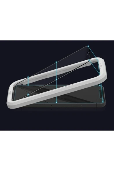 Spigen iPhone 12 Pro Max Cam Ekran Koruyucu Kolay Kurulum Glas.tR  (2 Adet) Black - AGL01792 - 8