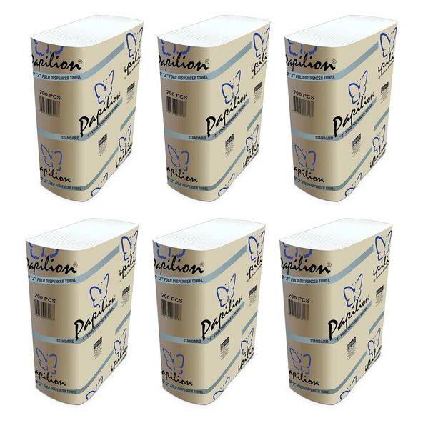 Papilion Z Katlı Standart Dispenser Havlu 200 Yaprak x 6 Adet - 2