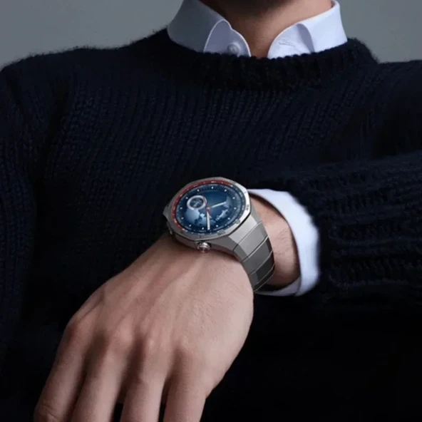 Huawei Watch GT 5 Pro 46mm Kordon Baklalı Metal Kordon Titanyum Saate Orjinal 1e-1 Uyum+Kısıltma Apratı - Resim 6