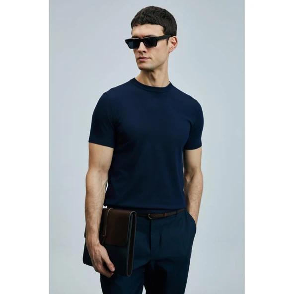 Lufian Minimalist Regular Fit Kısa Kol Erkek T-Shirt - Günlük Şıklık - Resim 6