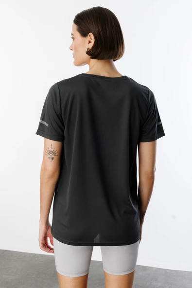 Kadın Nem Emici Hızlı Kuruma Atletik Teknik Performans Spor T-shirt DRIFIT-KISAKOL - 12