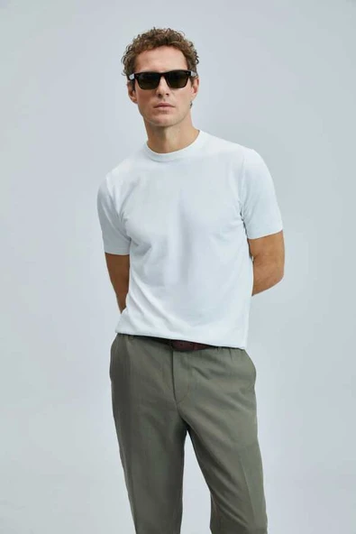 Lufian Minimalist Regular Fit Kısa Kol Erkek T-Shirt - Günlük Şıklık - Resim 2