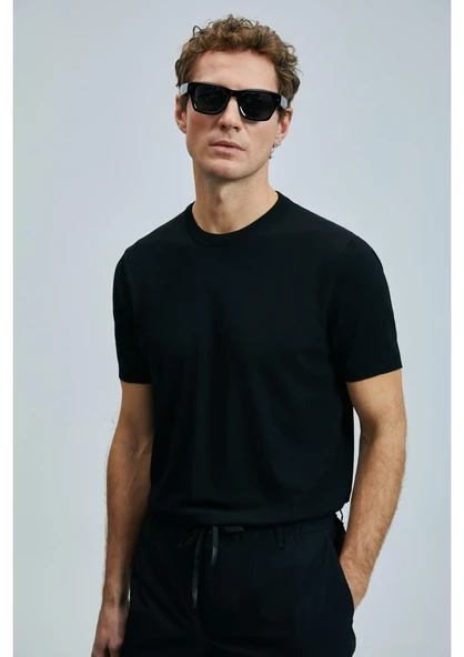 Lufian Minimalist Regular Fit Kısa Kol Erkek T-Shirt - Günlük Şıklık - Resim 3