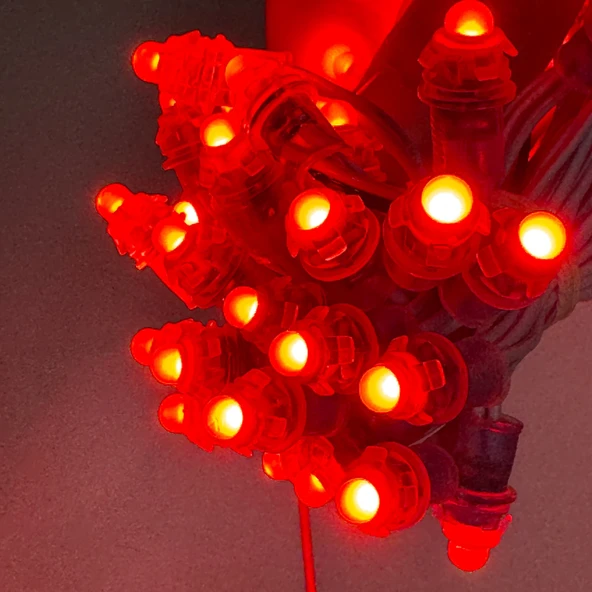 LED piksel ışık dış mekan ışık IP66 DC 12V 12mm kırmızı renkli noel yılbaşı dekoratif aydınlatma su geçirmez reklam tabela perde led - 3