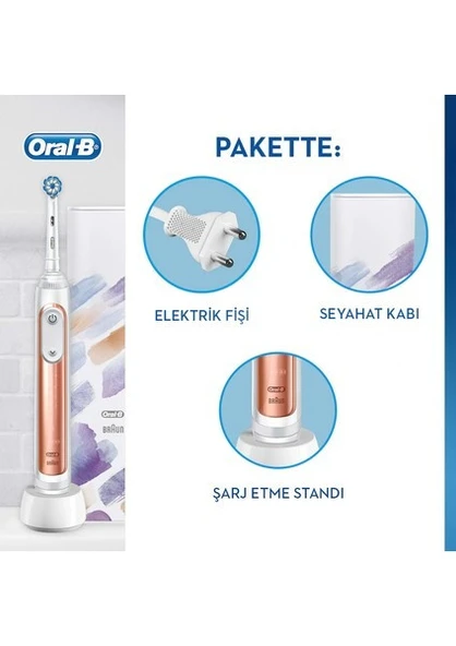 Oral-B Genius X AI Art of Brushing Rosegold Şarjlı Diş Fırçası - 2