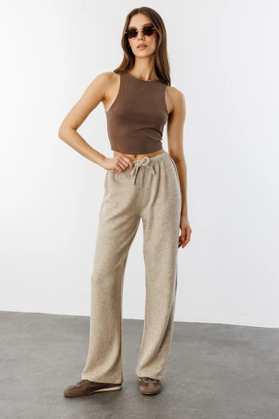 Yumoş Bol Örme Kadın Pantolon ÖRME-PANTOLON - 7
