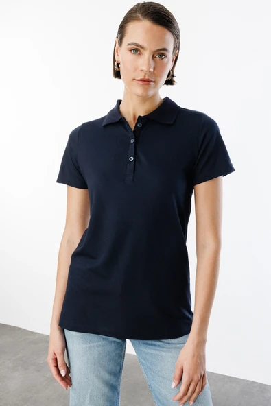Kadın Basic Polo Yaka Tişört KADIN-POLOYAKA - 11
