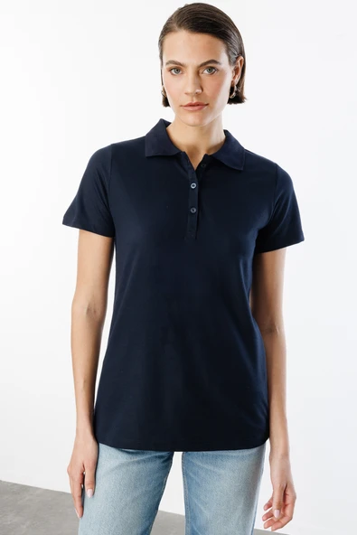 Kadın Basic Polo Yaka Tişört KADIN-POLOYAKA - 12