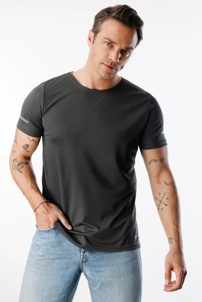 Erkek Nem Emici Hızlı Kuruma Atletik Teknik Performans Spor T-shirt DRIFIT-KISAKOLNEW - 8