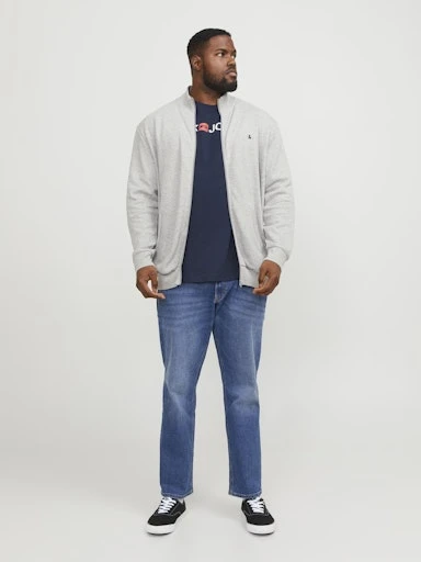 JACK JONES Erkek Lacivert Pamuklu Tişört 12184987 - 4