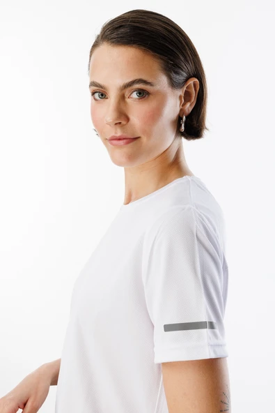 Kadın Nem Emici Hızlı Kuruma Atletik Teknik Performans Spor T-shirt DRIFIT-KISAKOL - 4