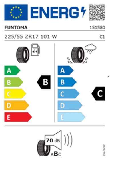 Funtoma 225/55 ZR17 TL 101W REINF. ROADFUN SPORT Yaz Lastiği (Üretim Tarihi:2025) - Resim 2