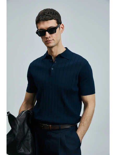 Lufian Minimalist Polo Yaka Kısa Kol Erkek T-Shirt - Rahat ve Şık - 5