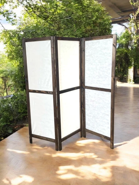Paravan Seperatör 3 Kanatlı En 150 cm Yükseklik 160cm Arkası Görünmez Özel Kumaş