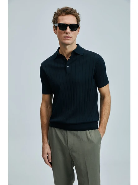 Lufian Minimalist Polo Yaka Kısa Kol Erkek T-Shirt - Rahat ve Şık - 7