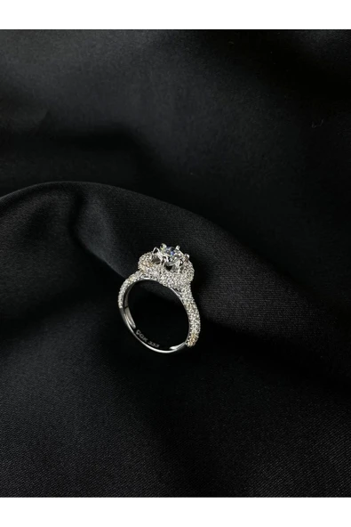 Kalpli Tektaş Altın Yüzük - 5