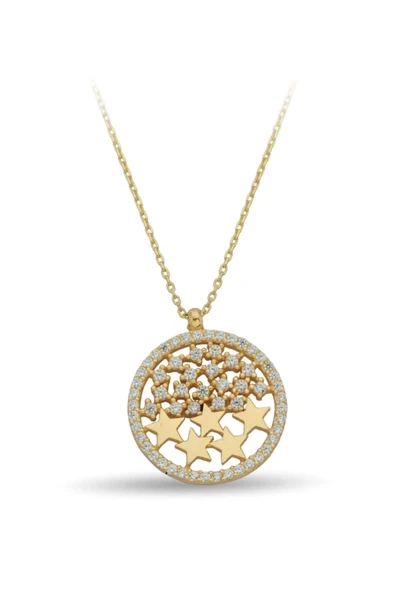 Taşlı Altın Kolye 14k