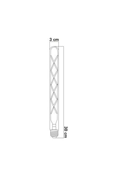 Heka Rustik LED Çubuk Ampul E27 8W 2500K Gün Işığı 10'lu ERD-38 - 2