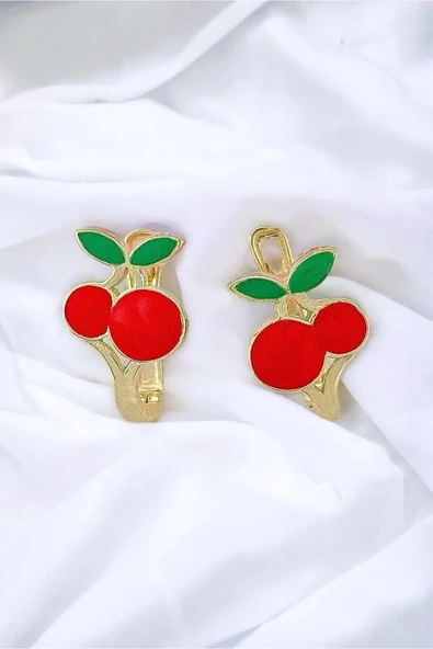 Kadın Altın Kiraz Altın Çocuk Küpesi ürün görseli 1