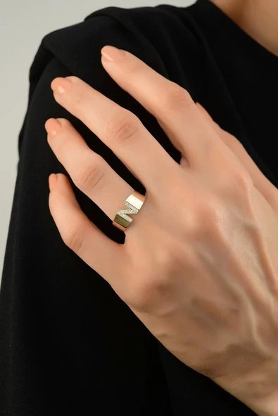 8 Ayar Harf Altın Yüzük - 6