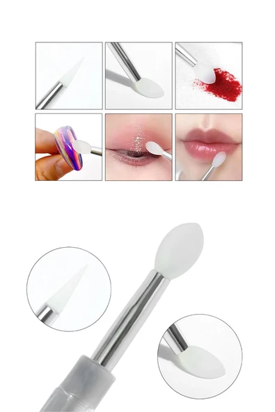 Fontenay Silikon Ruj Dudak Fırçası Pürüzsüz Dudak Boyama Aparatı & Tırnak Nail Art Ombre Silikonu - 3
