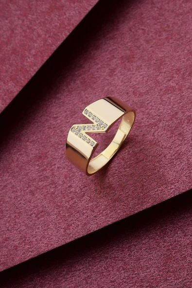 8 Ayar Harf Altın Yüzük - 2