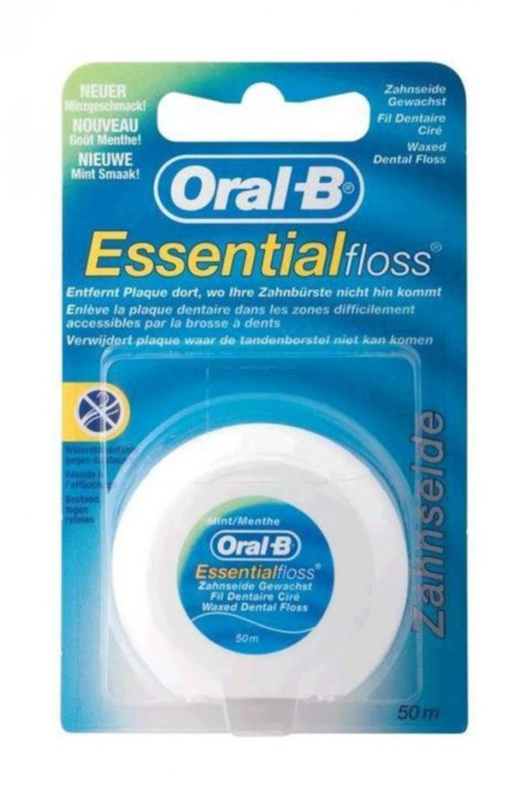 Oral-B Diş İpi Essential Floss Mint Waxed 50 m