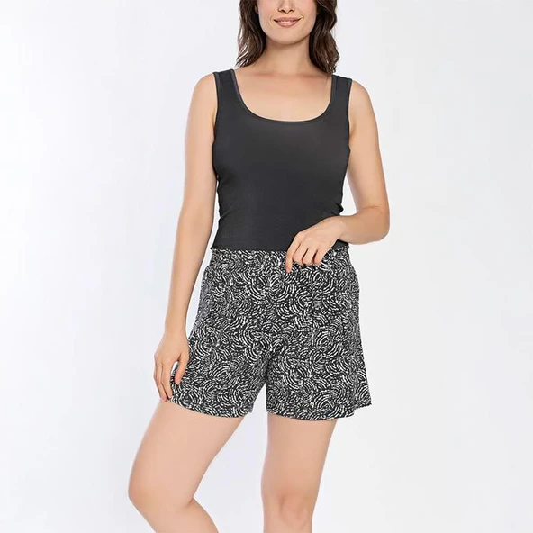 Confeo C840-712 Kadın Viskon Geniş Askılı Short Takım