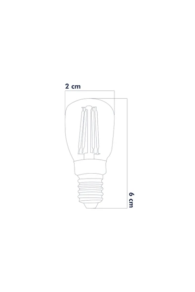 Heka LED Rustik Ampul E14 C7 Ampul 2W 2700K Gün Işığı 5'li ERD-69