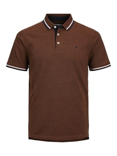 JACK JONES Erkek Kahverengi Polo Tişört 12143859