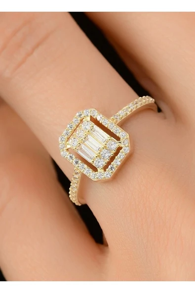Baget Altın Yüzük - Resim 3