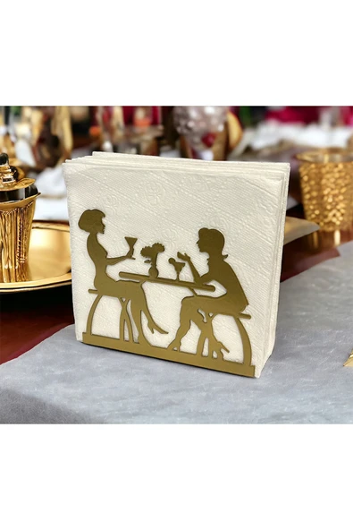 SOHBET TEMALI METAL PEÇETELİK GOLD - Resim 5