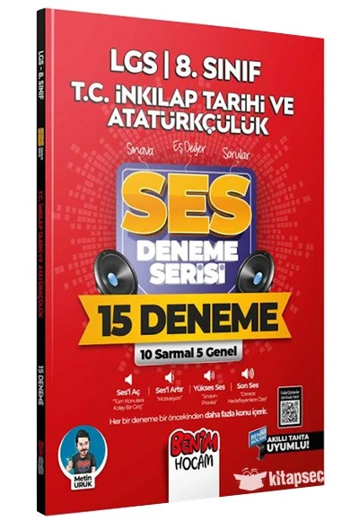 LGS 8.Sınıf T.C. İnkılap Tarihi ve Atatürkçülük SES Deneme Serisi 15 Deneme Benim Hocam Yayınları