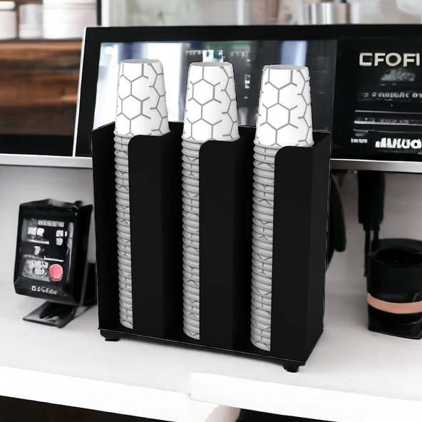 3 Bölmeli Özel Karton Bardaklık Organizer - 5