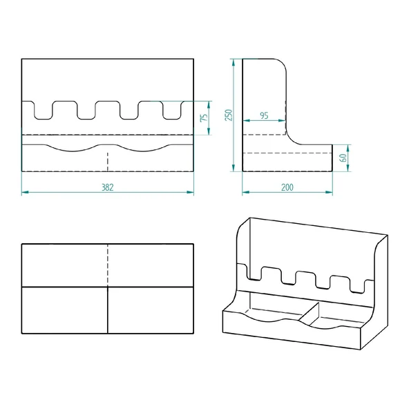 Metal Çay ve Kahve Organizasyon Standı 16 oz - 4