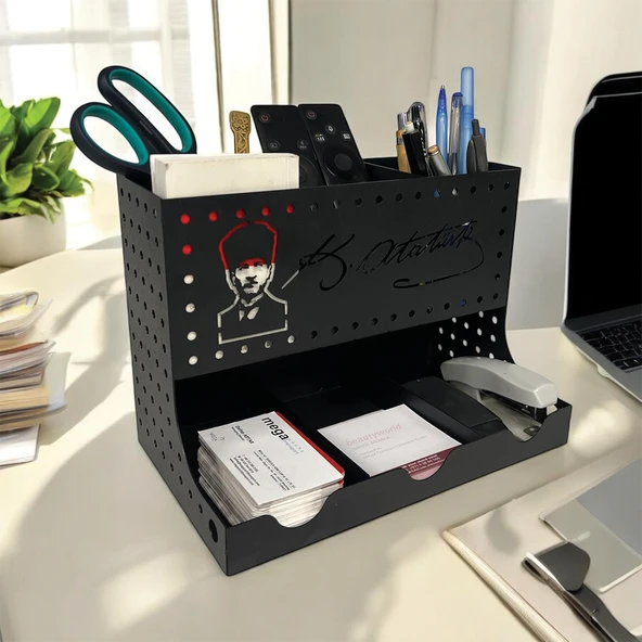 ATATÜRK TEMALI KALEMLİK MODEL 2 SİYAH