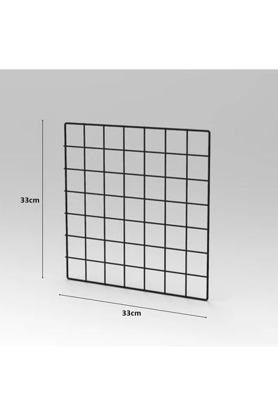 Connectör Hasır Teli 33x33cm Siyah Tel Küp Çok Amaçlı Organizer Raf Yedek Tek Parça