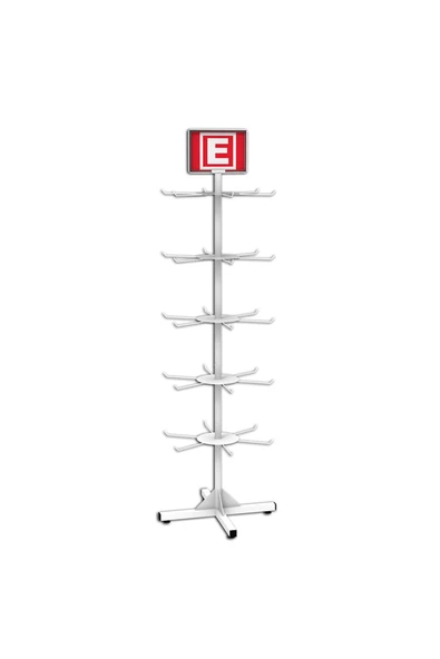 5 Katlı Kancalı Ayaklı Stand Model 1 Beyaz