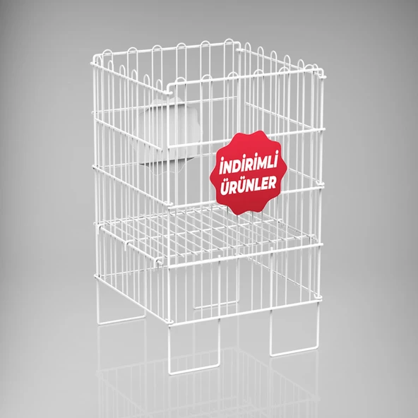 İNDİRİMLİ ÜRÜNLER 40X40 KATLANIR TEL HAVUZ SEPET BEYAZ - 4