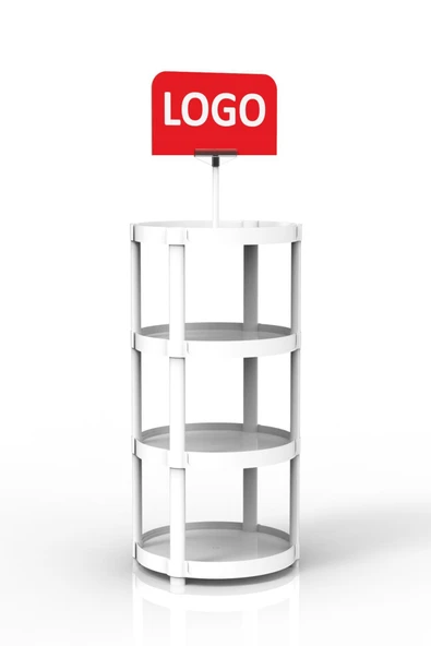 Plastik Kolay Kurulum Ürün Teşhir Standı Oval Plastik Stand - 3