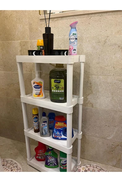 4 Raflı Plastik Banyo & Mutfak Organizer (Small Model) - 2