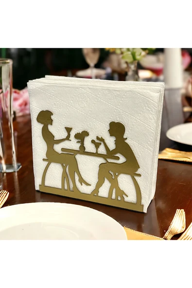 SOHBET TEMALI METAL PEÇETELİK GOLD - Resim 4