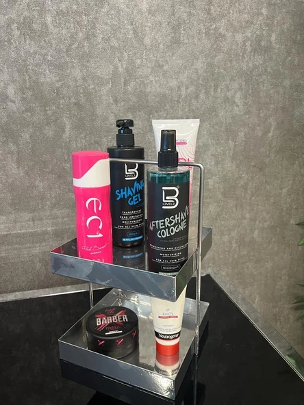 20x20 Gümüş Tezgahüstü Mutfak ve Banyo Iki Katlı Organizer - 9