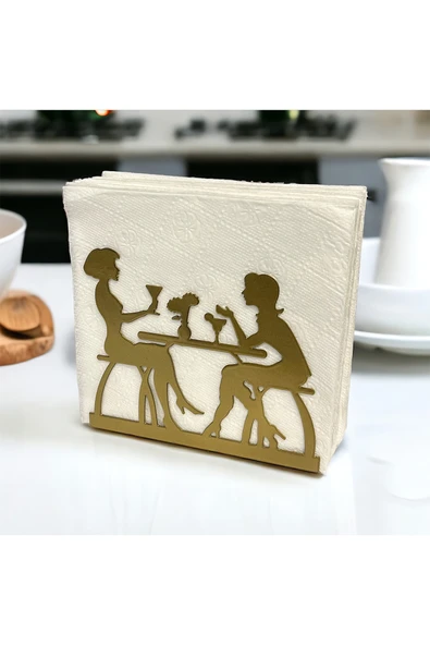 SOHBET TEMALI METAL PEÇETELİK GOLD - Resim 2