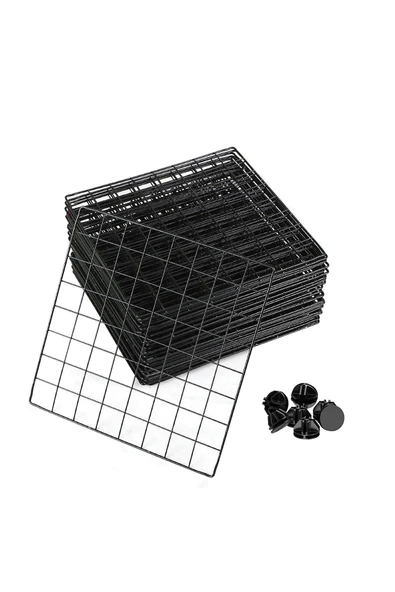 25'li Tel Küp Çok Amaçlı Organizer Raf Siyah 33cm - 6