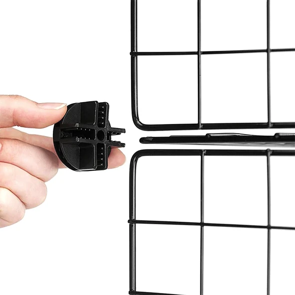 20'li Tel Küp Çok Amaçlı Organizer Raf Siyah 33cm - 5