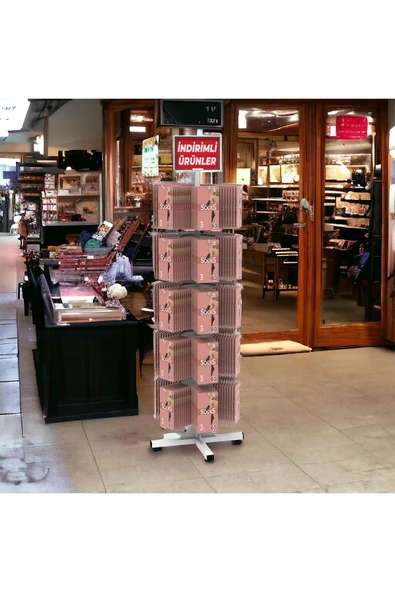 5 Katlı Kancalı Ayaklı Stand Model 1 Beyaz - 4