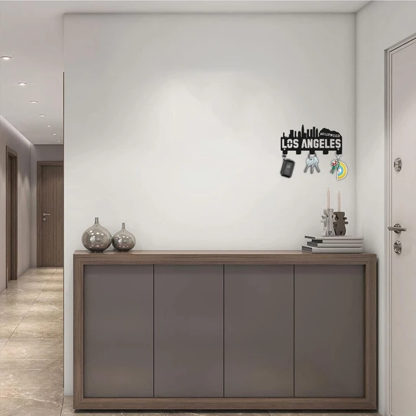 LOS ANGELES METAL ANAHTARLIK SİYAH - 4